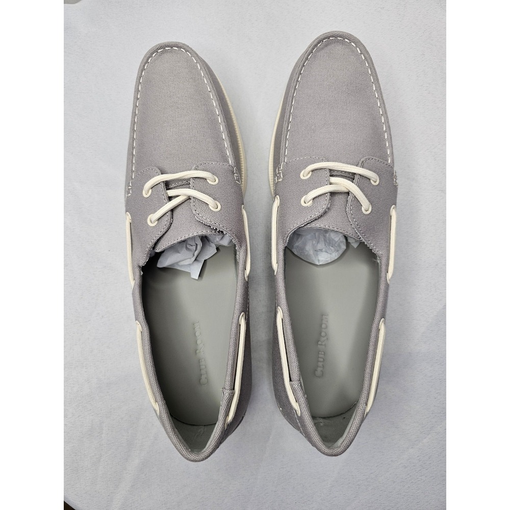 Club Room Men's Elliot Lace-Up Boat Shoes Loafers Grey Size 7.5 M NWT - Picture 8 of 10